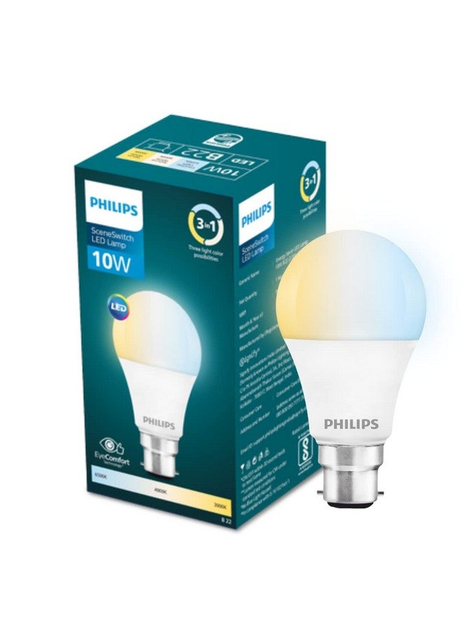 PHILIPS 10 w LED Bulb|3 Colors in 1 LED Bulb|Scene Switch Bulb for Home & Decoration|Color: Tunable White, Pack of 2, b22d - Image 2