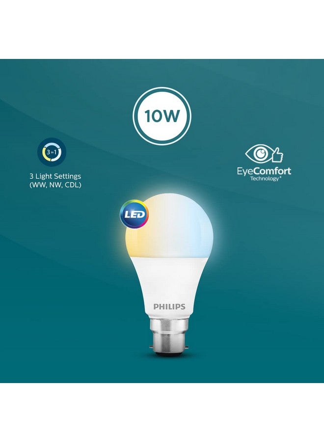 PHILIPS 10 w LED Bulb|3 Colors in 1 LED Bulb|Scene Switch Bulb for Home & Decoration|Color: Tunable White, Pack of 2, b22d - Image 4