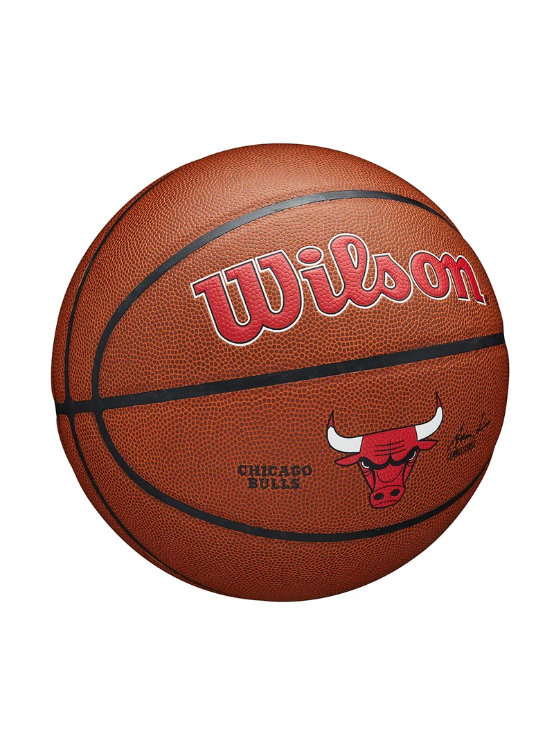 Wilson NBA Team Alliance Basketball Chicago Bulls - Size 7 for +12 years old and Adults - Brown