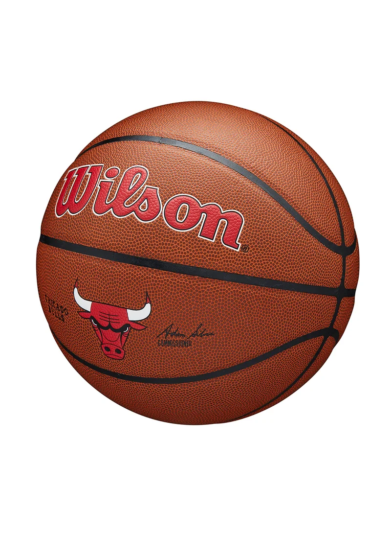 Wilson NBA Team Alliance Basketball Chicago Bulls - Size 7 for +12 years old and Adults - Brown