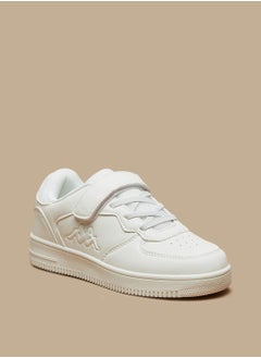 Kappa Boys Logo Detail Sneakers with Hook and Loop Closure  - Image 1