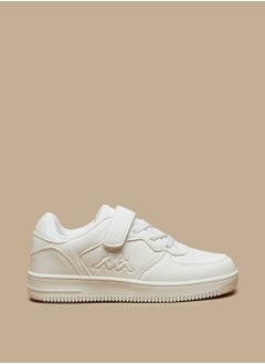 Kappa Boys Logo Detail Sneakers with Hook and Loop Closure  - Image 3