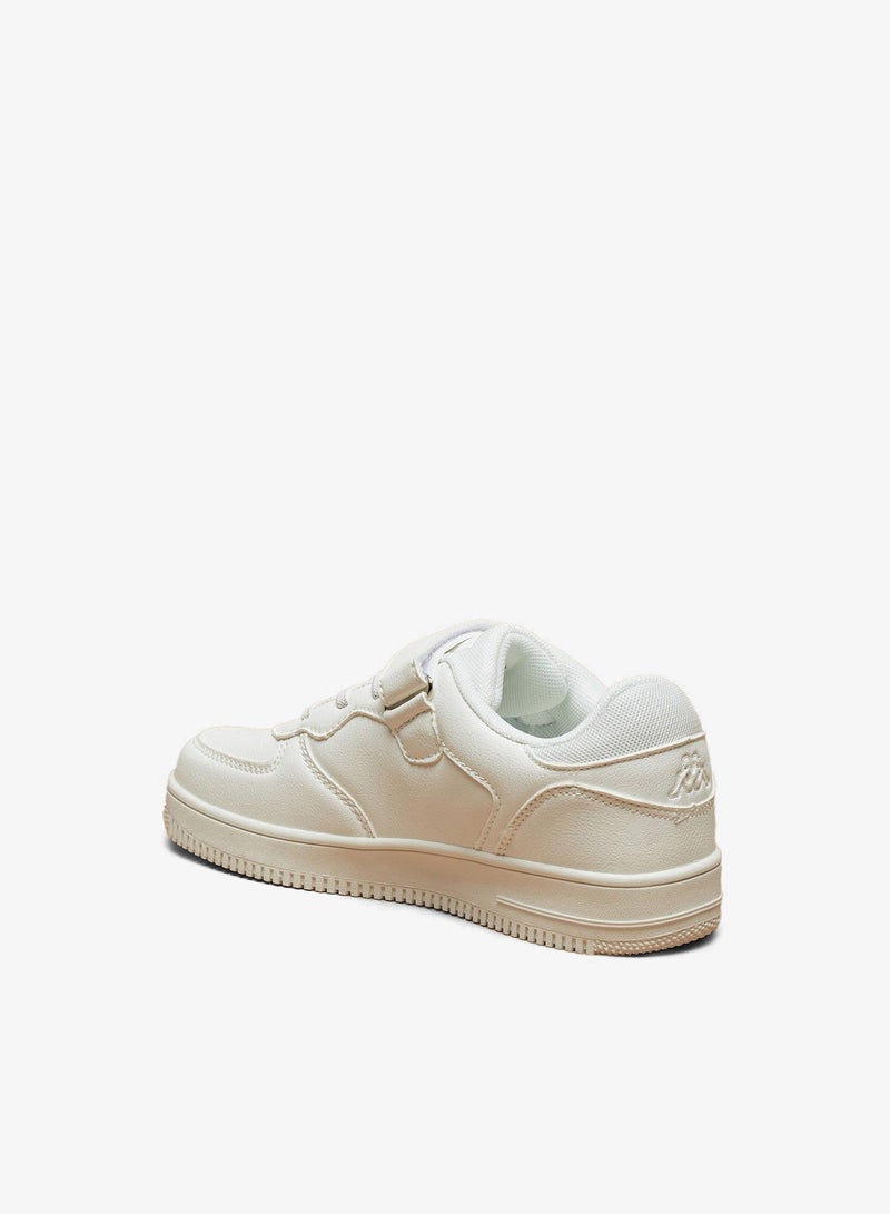 Kappa Boys Logo Detail Sneakers with Hook and Loop Closure - Image 2