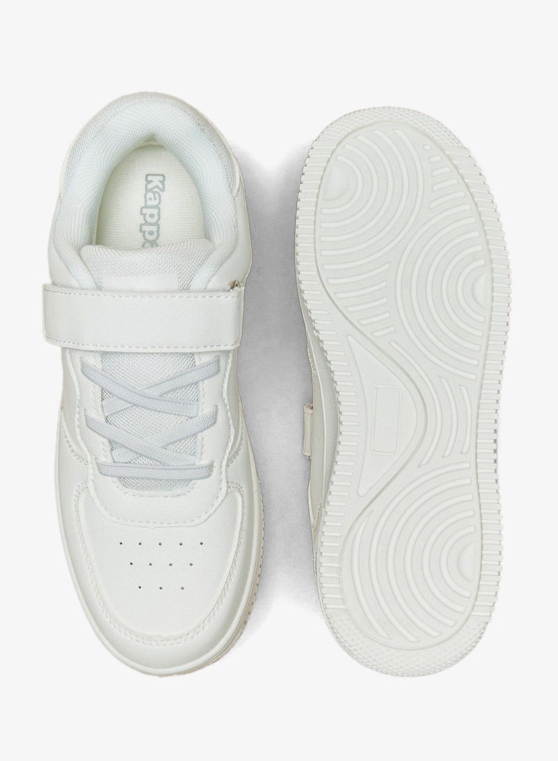 Kappa Boys Logo Detail Sneakers with Hook and Loop Closure - Image 4
