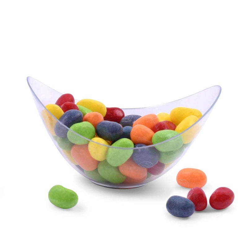 zappy 50 Mini Party Bowls  Clear Disposable 2 oz  Cup each Oval  Elegant  Dessert Appetizer Mousse  More
