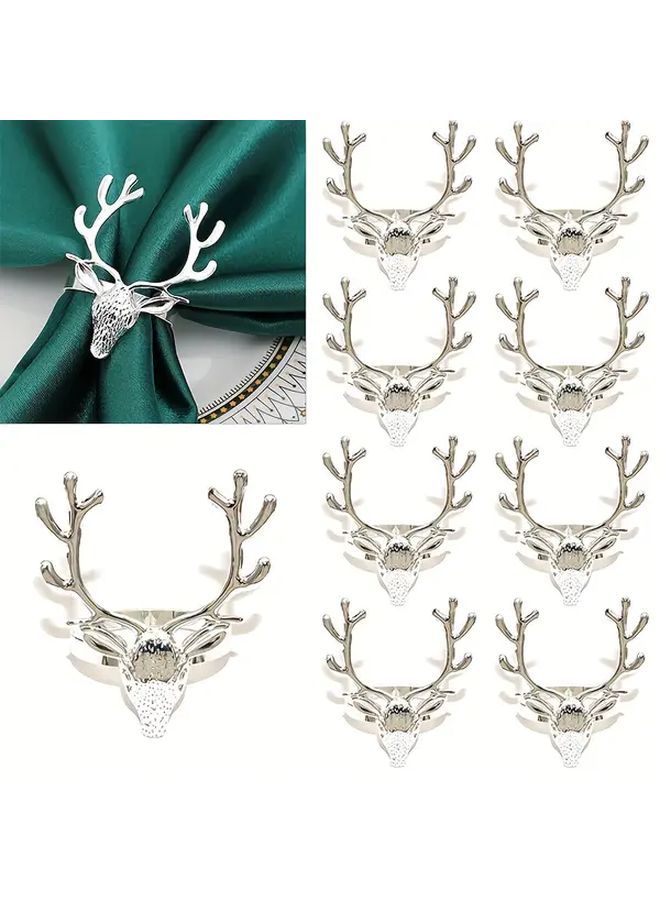 10 حزمة حلقات مناديل ذهبية لرنة عيد الميلاد مقاومة للرياح وغير قابلة للانزلاق لتزيين الطاولة - Image 4