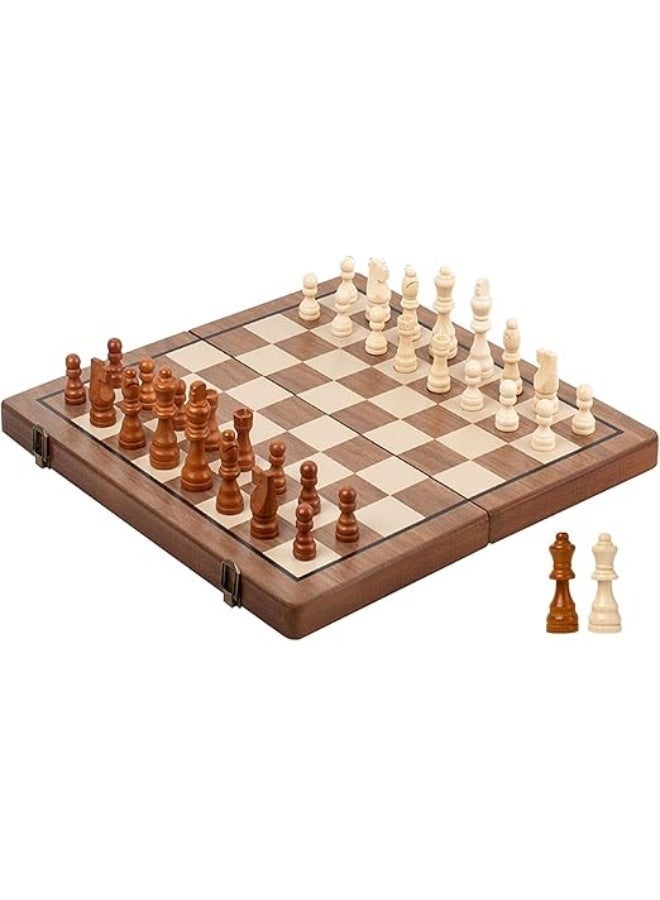 Arabest Magnetic Chess Board Games, 39x39cm Foldable Wooden Chess Board，Storage Slots, for Kids and Adults 3-10 Years - Image 1