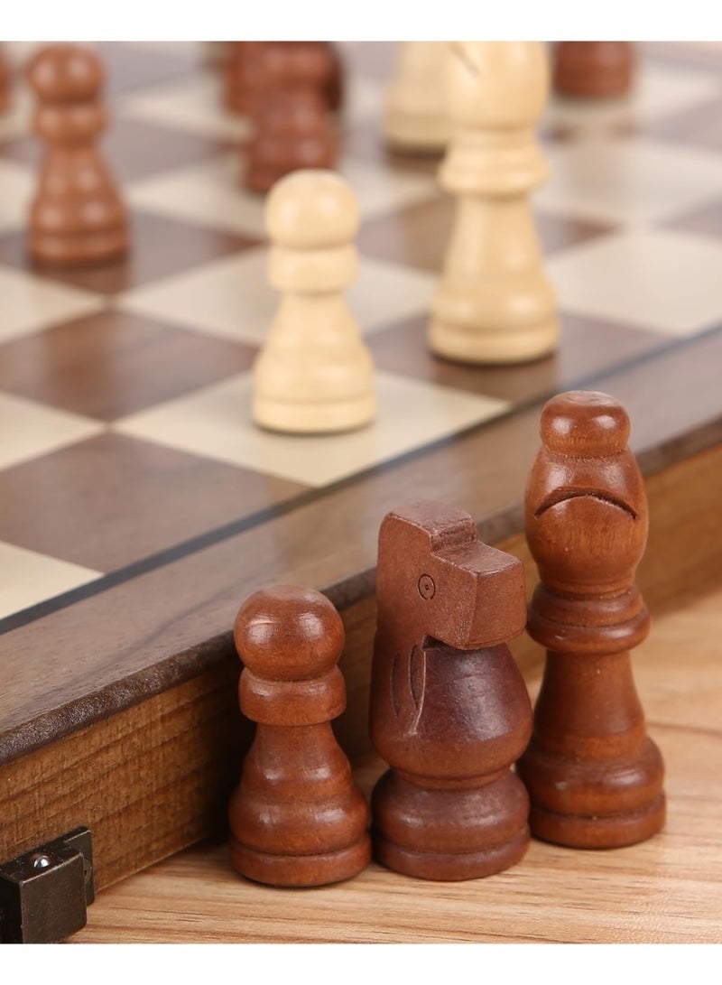 Arabest Magnetic Chess Board Games, 39x39cm Foldable Wooden Chess Board，Storage Slots, for Kids and Adults 3-10 Years - Image 5