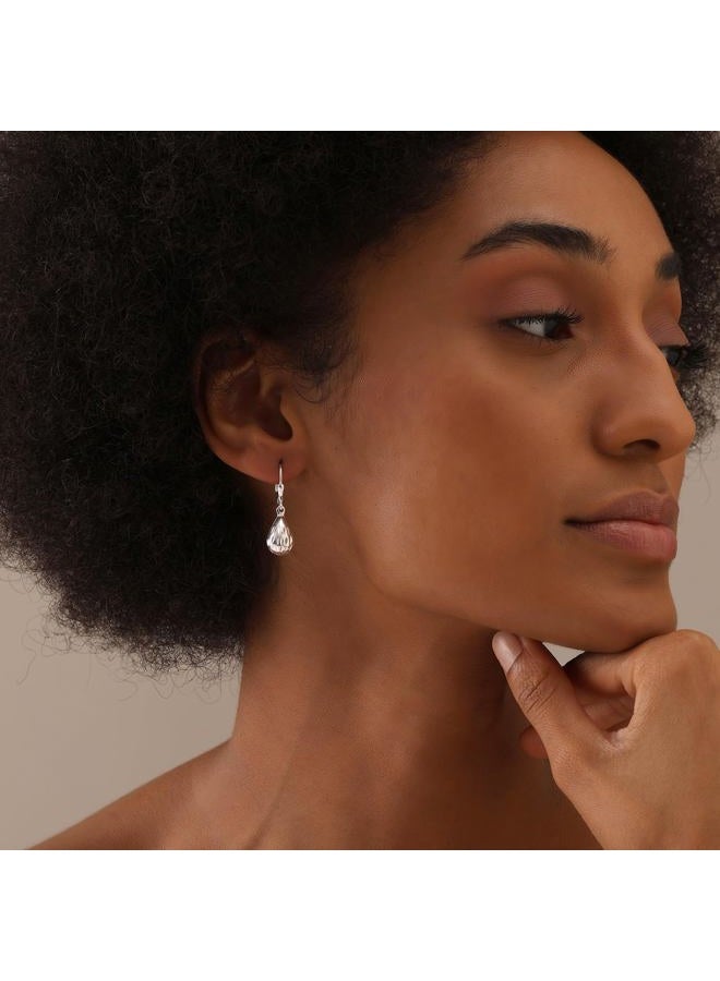 LeCalla Sterling Silver Jewelry Tear-Drop Dangle Leverback Earrings for Women Girl, Sterling Silver - Image 2