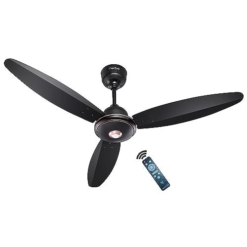 ACTIVA Gracia 1200mm Ceiling Fan, 3 Wider Blade, BLDC 28 Watt Motor Fan with LED Light, Energy Saving, Full Remote Control, Reversible Mode and Timer, 4 Years Warranty - Smoke Brown - Image 1