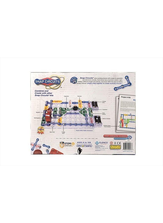 Snap Circuits Classic SC-300 Electronics Exploration Kit | Over 300 Projects | Full Color Manual Parts | STEM Educational Toy for Kids 8+ 2.3 x 13.6 x 19.3 inches  - Image 2