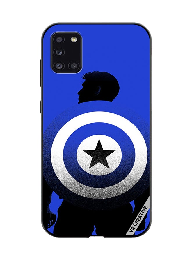 VR CREATIVE Protective Case Cover For Samsung Galaxy A31 Captain America Blue Design Multicolour - Image 1