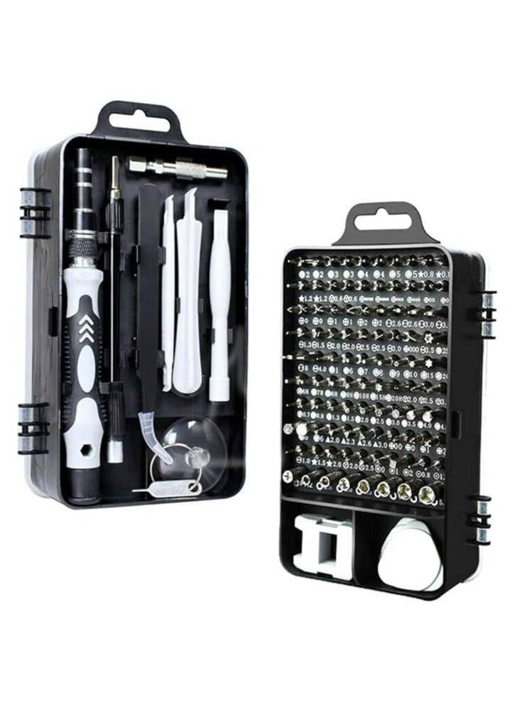 مجموعة مفك براغي دقيقة،  115 في 1 مجموعة لقم مفك مغناطيسي، مفك براغي متعدد الوظائف من الفولاذ المقاوم للصدأ، مجموعة أدوات إصلاح احترافية للهواتف المحمولة وأجهزة الكمبيوتر المحمولة والنظارات - Image 2