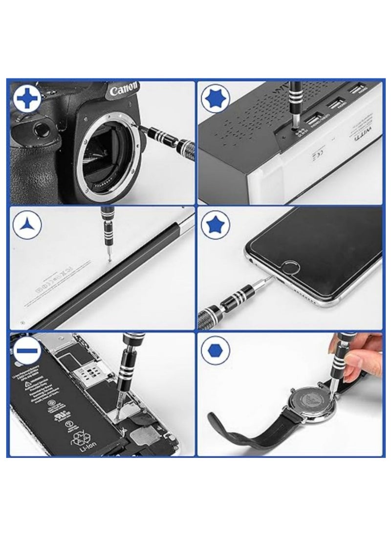 مجموعة مفك براغي دقيقة،  115 في 1 مجموعة لقم مفك مغناطيسي، مفك براغي متعدد الوظائف من الفولاذ المقاوم للصدأ، مجموعة أدوات إصلاح احترافية للهواتف المحمولة وأجهزة الكمبيوتر المحمولة والنظارات - Image 5