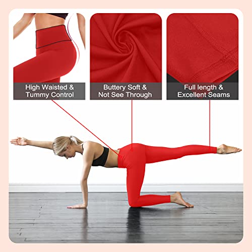 Hi Clasmix High Waisted Leggings for Women Tummy Control Workout Yoga Pants for Gym, Running - Non-See-Through Comfort Fit - Image 4