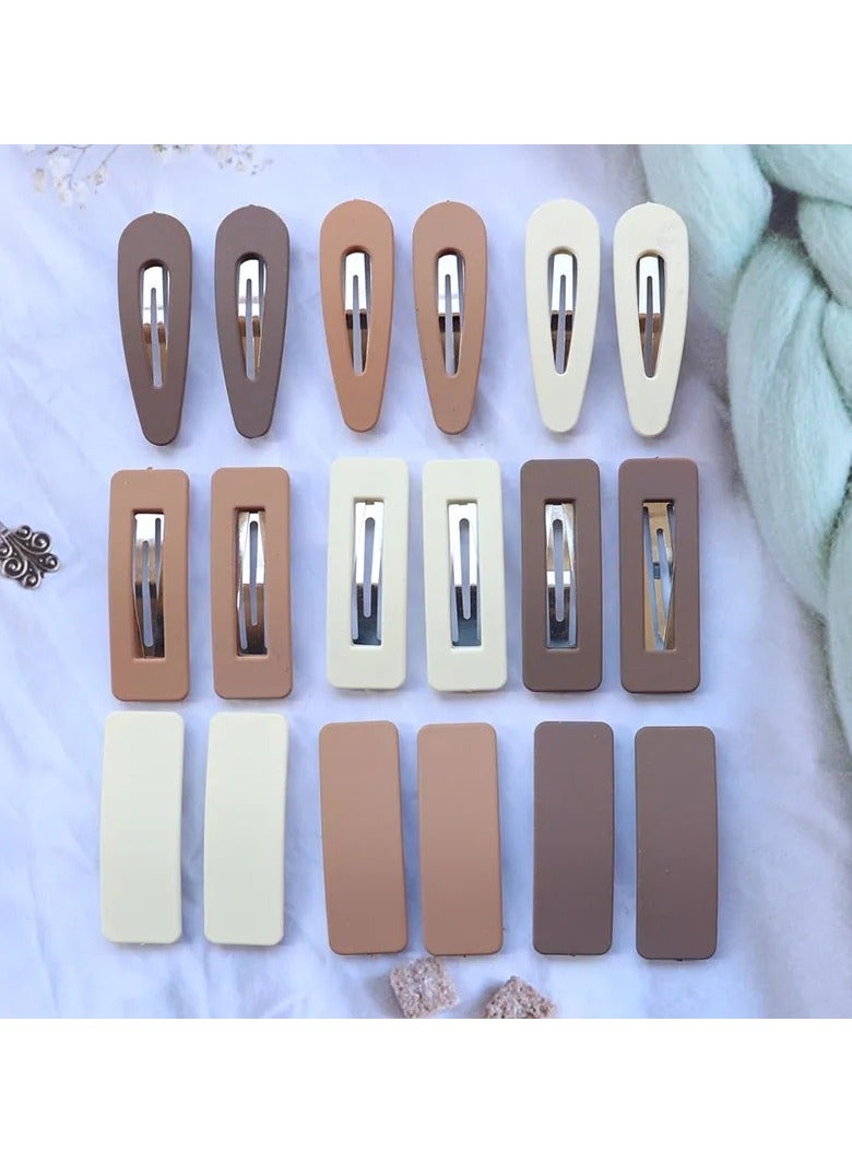 Generic Women Hair 10pcs Clips Matte Snap Hair Clip Barrettes For Girls Women No Slip Cute Solid Candy Color Hair Accessories Hair Pins - Image 1