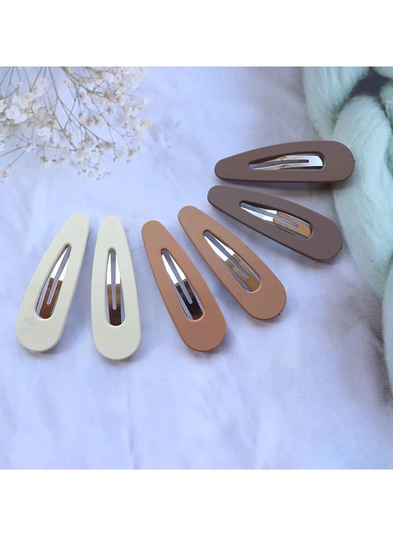 Generic Women Hair 10pcs Clips Matte Snap Hair Clip Barrettes For Girls Women No Slip Cute Solid Candy Color Hair Accessories Hair Pins - Image 3
