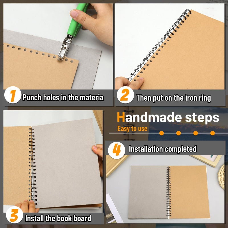 JNENERY 10 Chipboard Sheets 8.5 x 11", 22PT Book Board for Bookbinding, Cardboard for Crafts, Thick Chipboard and Sturdy Kraft Board Thin Cardboard Sheets for DIY Projects, Packaging (Kraft) - Image 5