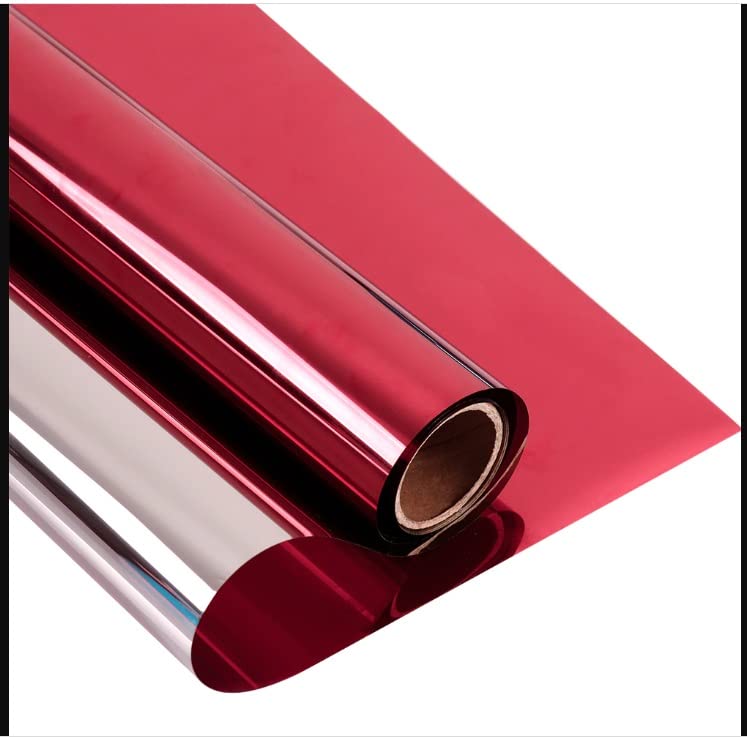 S-Sia Vendors-Good Purchase Good Care SIA VENDORS 50cm X 200cm Red Tint Window Glass Film One Way Mirrored Reflective Solar Tint Home Office Building Privacy Sticker