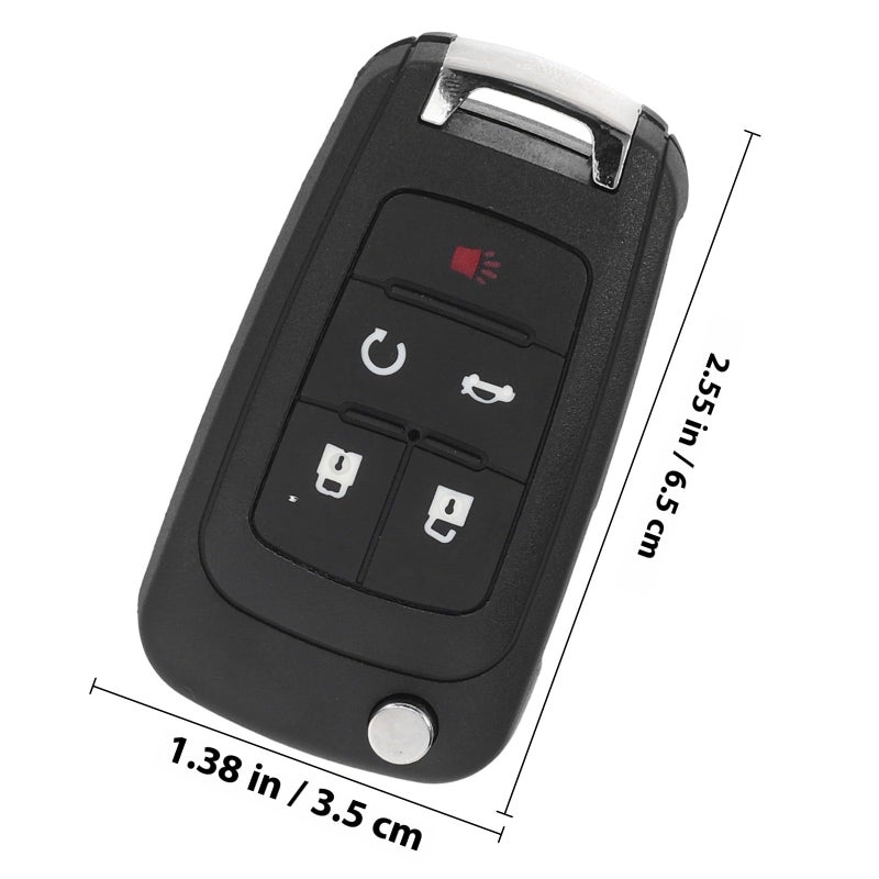 غطاء مفتاح ذو 5 أزرار لحامل بديل للسيارة الرياضية بدون شعار - Image 3