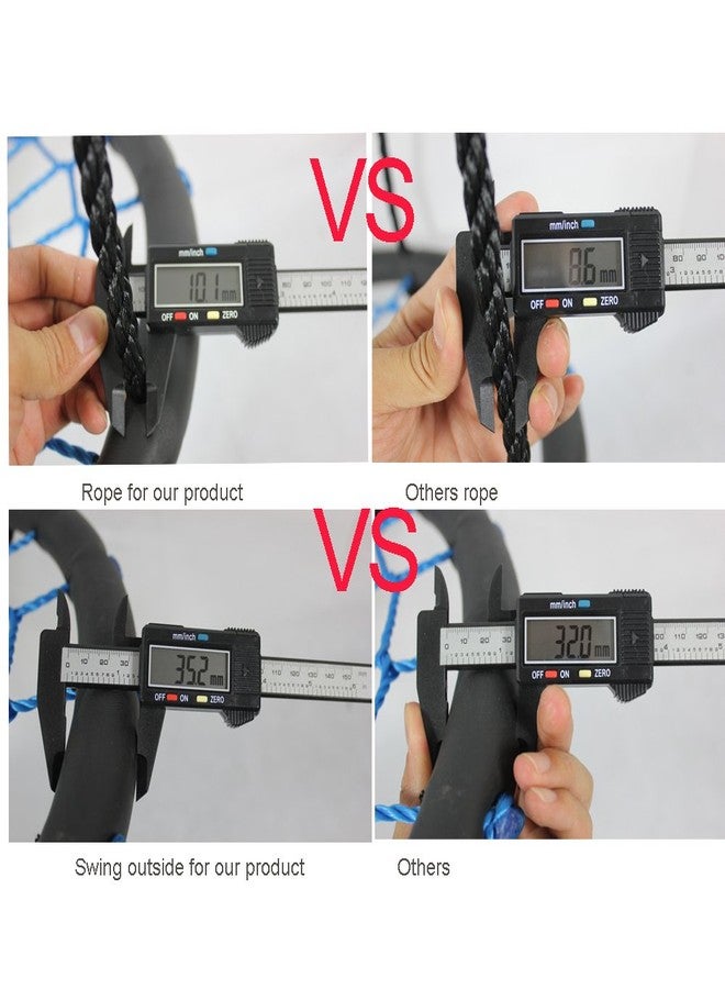 HI SUYI Disc Giant Nest Web Net Tree Swing Monkey Rope Hanging Swing Seat Sets Heavy Duty for Garden Backyard Outdoor for Kids Children Adult - Image 5