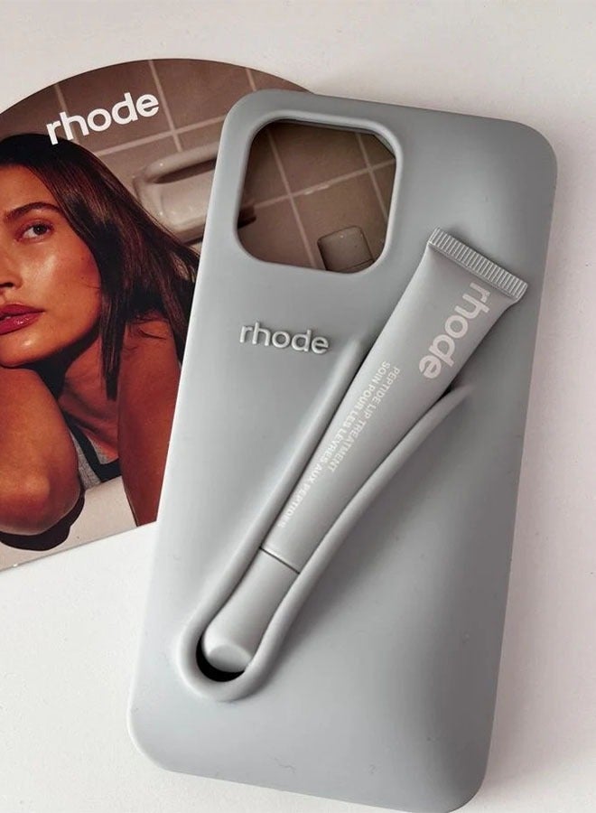 rhode Peptide Unscented Lip Tint with Matching Summer Mobile Case for iPhone 15-16-17 Pro and Pro Max, Secure-Fit Silicone Case with Lip Gloss Holder, Stylish Packaging and Convenient Design for Easy Touch-Ups On the Go - Image 5