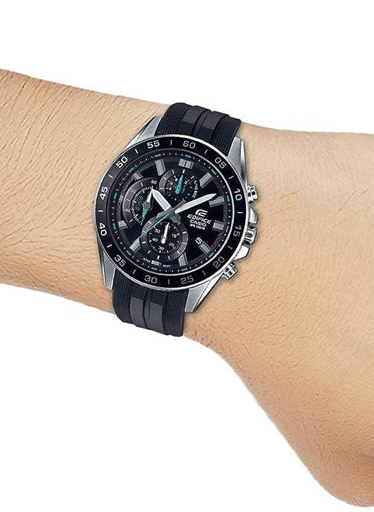 CASIO Casio Edifice Standard Analog Chronograph Black Resin Band Men's Watch EFV-550P-1AV  - Image 2
