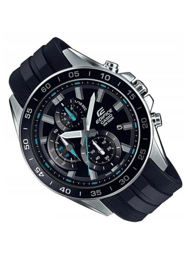CASIO Casio Edifice Standard Analog Chronograph Black Resin Band Men's Watch EFV-550P-1AV  - Image 4