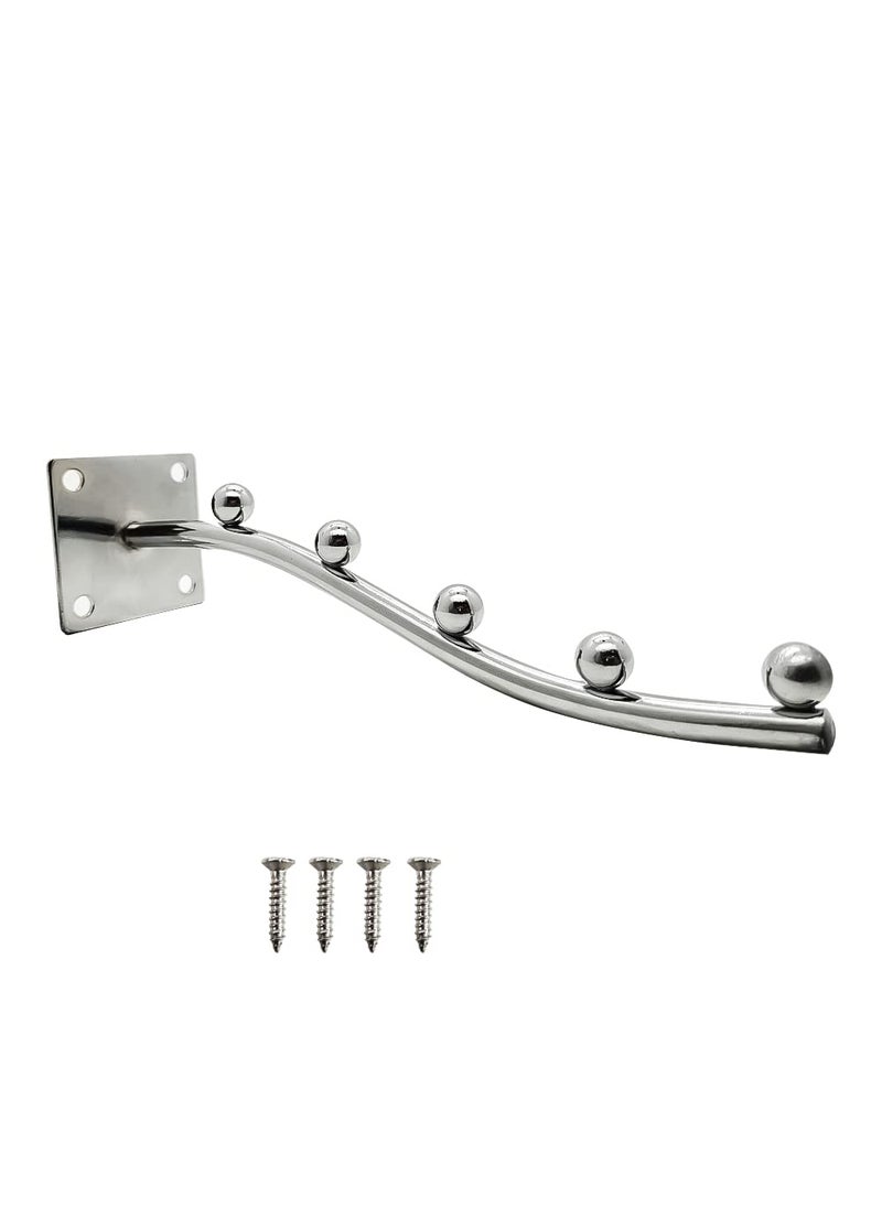 Volo VOLO Beads Stainless Steel Heavy Duty Wall Mount 5 Ball pin Dots Hook Wall Drope Hanger with Hardware Fittings Pack of 1 Steel  - Image 1