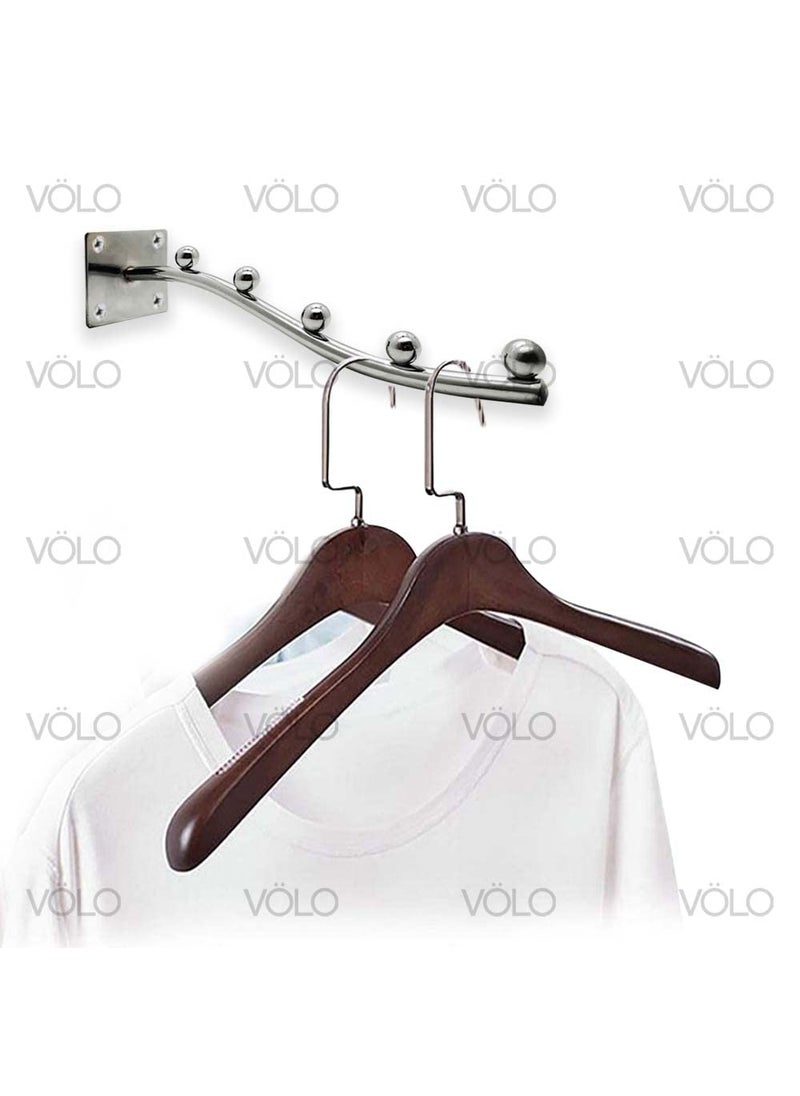 Volo VOLO Beads Stainless Steel Heavy Duty Wall Mount 5 Ball pin Dots Hook Wall Drope Hanger with Hardware Fittings Pack of 1 Steel  - Image 4