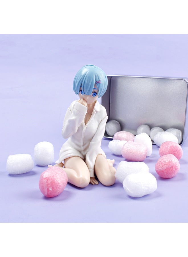 Solid PVC White Shirt REM Cake Decoration Hand-made Scene Decoration Ornaments-Color:Solid Pvc White Shirt REM  - Image 3