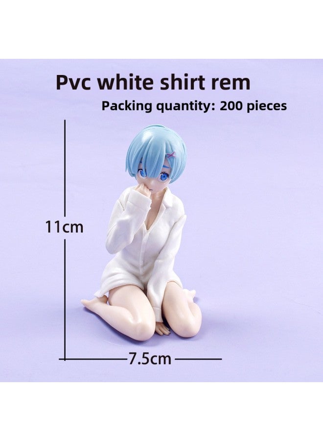 Solid PVC White Shirt REM Cake Decoration Hand-made Scene Decoration Ornaments-Color:Solid Pvc White Shirt REM  - Image 1