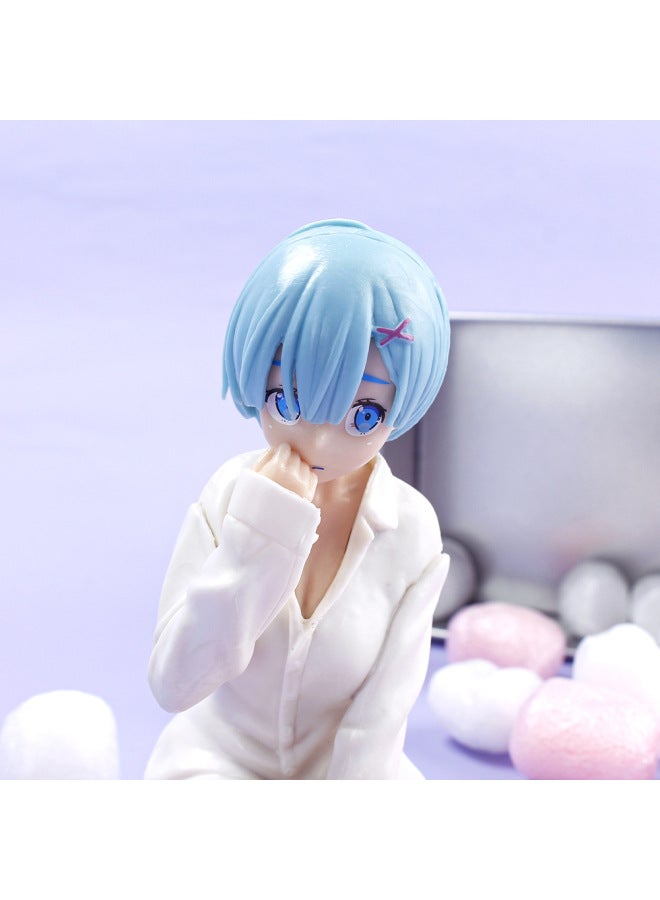 Solid PVC White Shirt REM Cake Decoration Hand-made Scene Decoration Ornaments-Color:Solid Pvc White Shirt REM  - Image 2