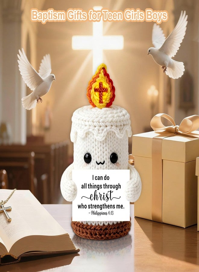 TI-EDC Confirmation Gifts for Teen Girls Boys, Easter Basket Stuffer Baptism Gifts for Girl Boys Teens Cross Religious Candles Doll Crochet Gift Bible Stuff Faith Based Church Bulk, First Communion - Image 4