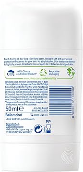 Nivea نيفيا مزيل عرق إضافي منعش للنساء برائحة الزهور موثوق 48 ساعة حماية من العرق مع تركيبة عطرية بدون كحول إيثيلي عبوة من 2 2 × 50 مل - Image 2