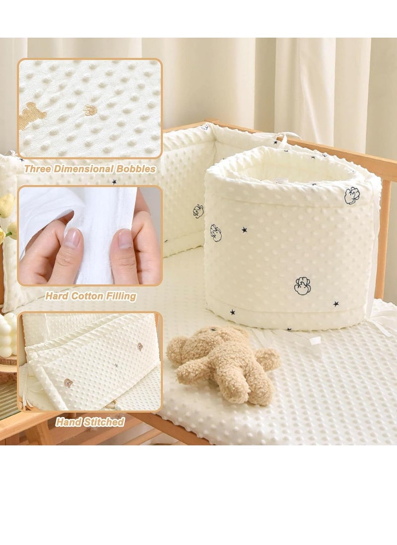 Gonice Baby Cot Bumper, Breathable Cot Bumper, Cot Bumpers for Toddlers, Breathable Anti-Airflow, Baby Girl Crib Bumper, Washable Baby Cot Bumper, Foldable Crib Surround, G01, 150 x 28 cm  - Image 2