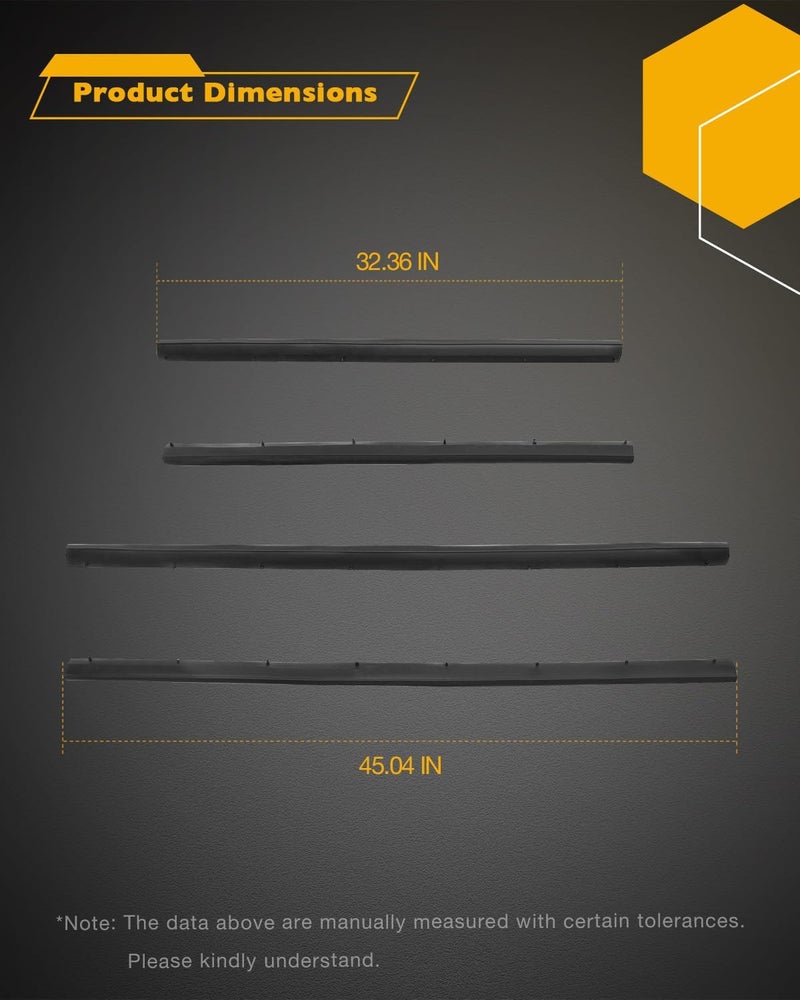Gledewen Window Weather Strip Rubber Door Seal Trim Set for 1999-2016 Ford F250 F350 F450 F550 Super Duty Crew Cab - Image 5