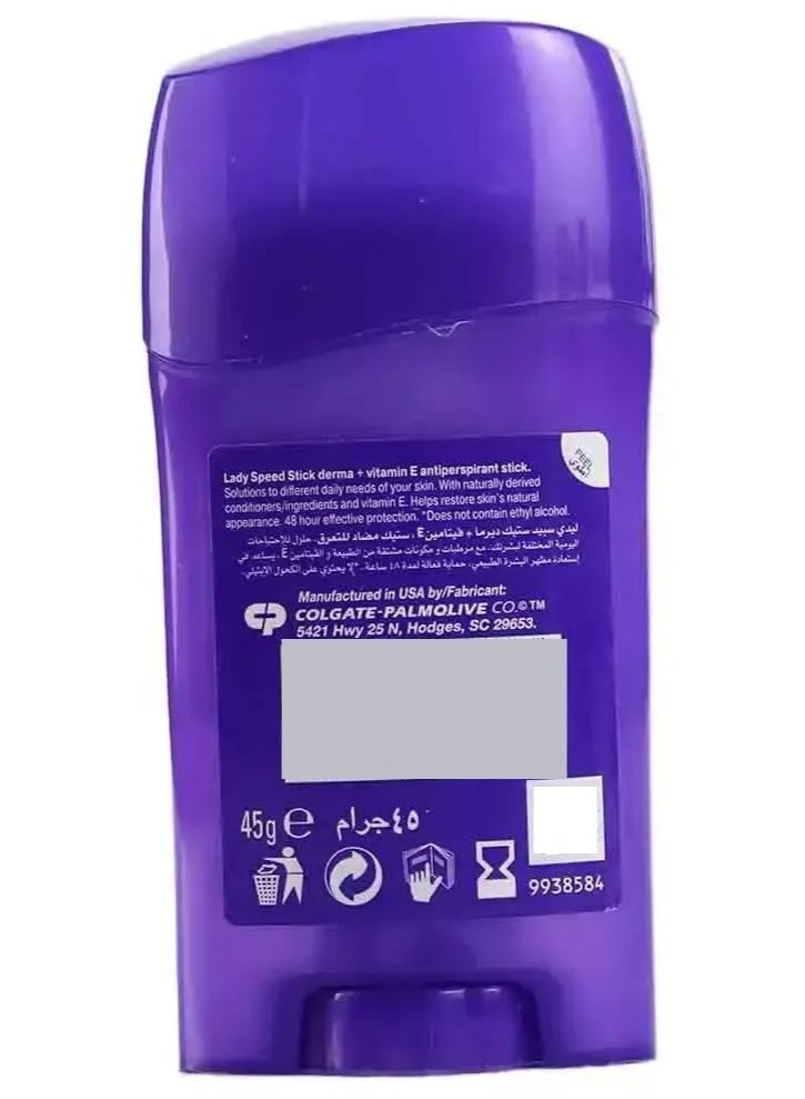 ليدي سبيد ستيك ديرما ستيكس مزيل العرق ومضاد التعرق الطبيعي لاستعادة البشرة بفيتامين هـ 45 جم - Image 2