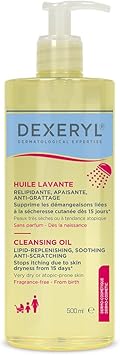 DEXERYL Cleansing Oil for daily cleansing of body and face for dry and eczema prone skin 1 x 500 ml - Image 1