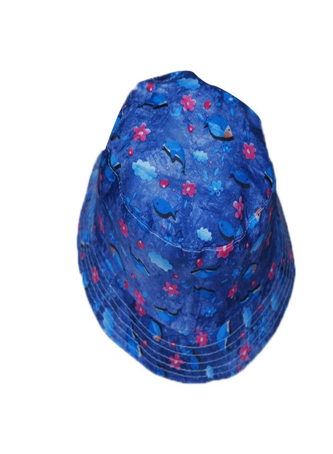 Niue Bucket Fisherman Hat Summer Beach Cute Sun Travel Hat for Baby Boys & Girls (3-5 Years)-(Blue) - Image 1