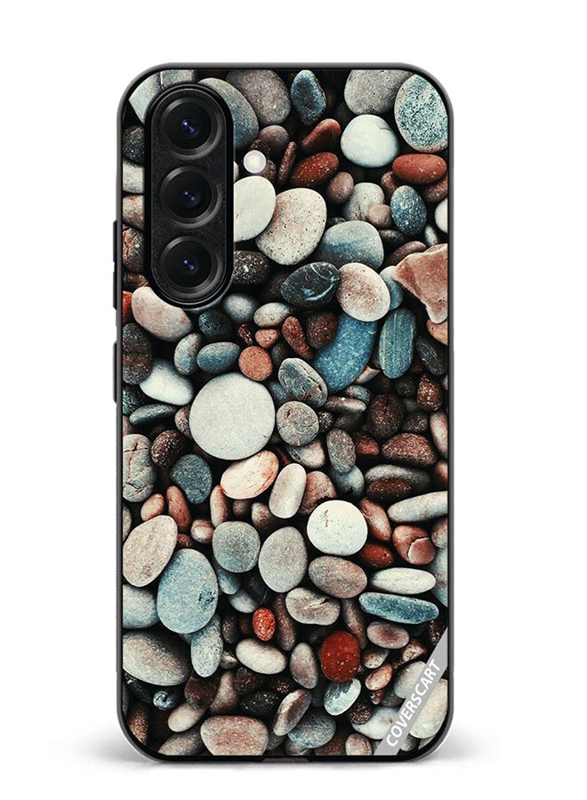 VR CREATIVE Protective Case Cover For Samsung Galaxy S25 Plus Pebbles Design Multicolour