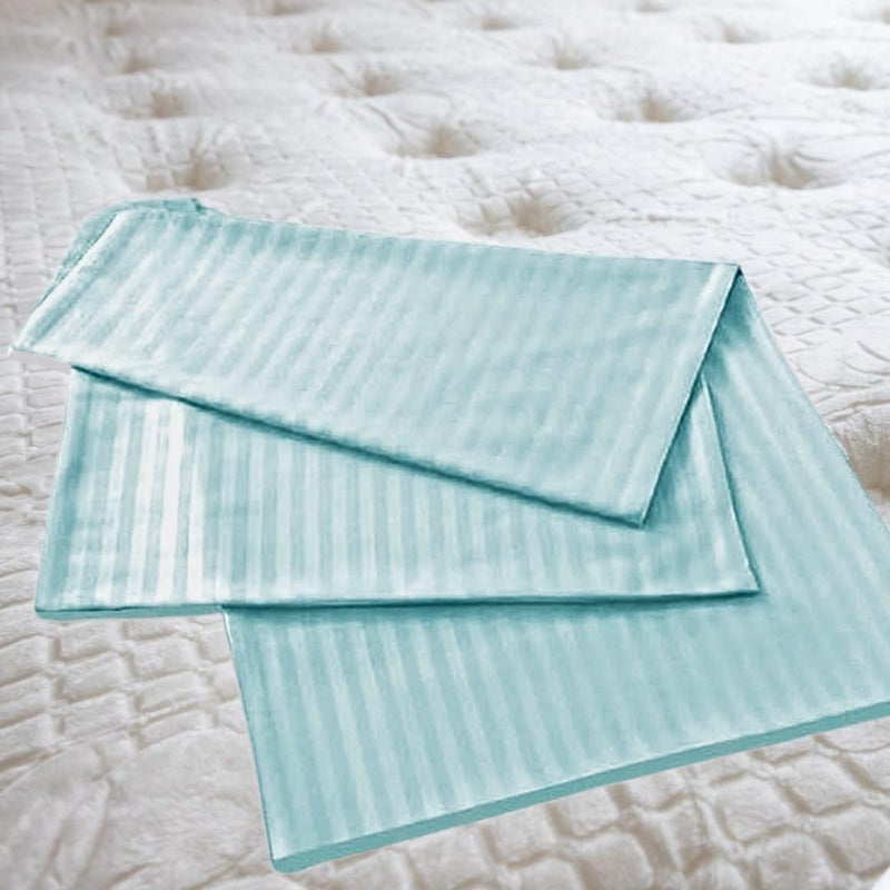 Bedding Zone Standard Pillowcase Set - Aqua - Image 3