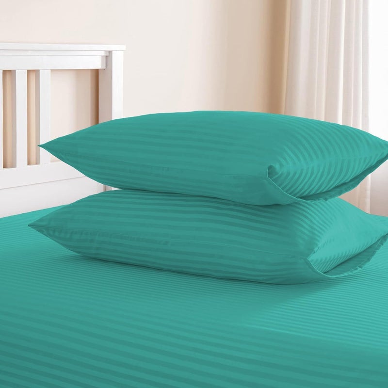 Bedding Zone Standard Pillowcase Set - Aqua - Image 1