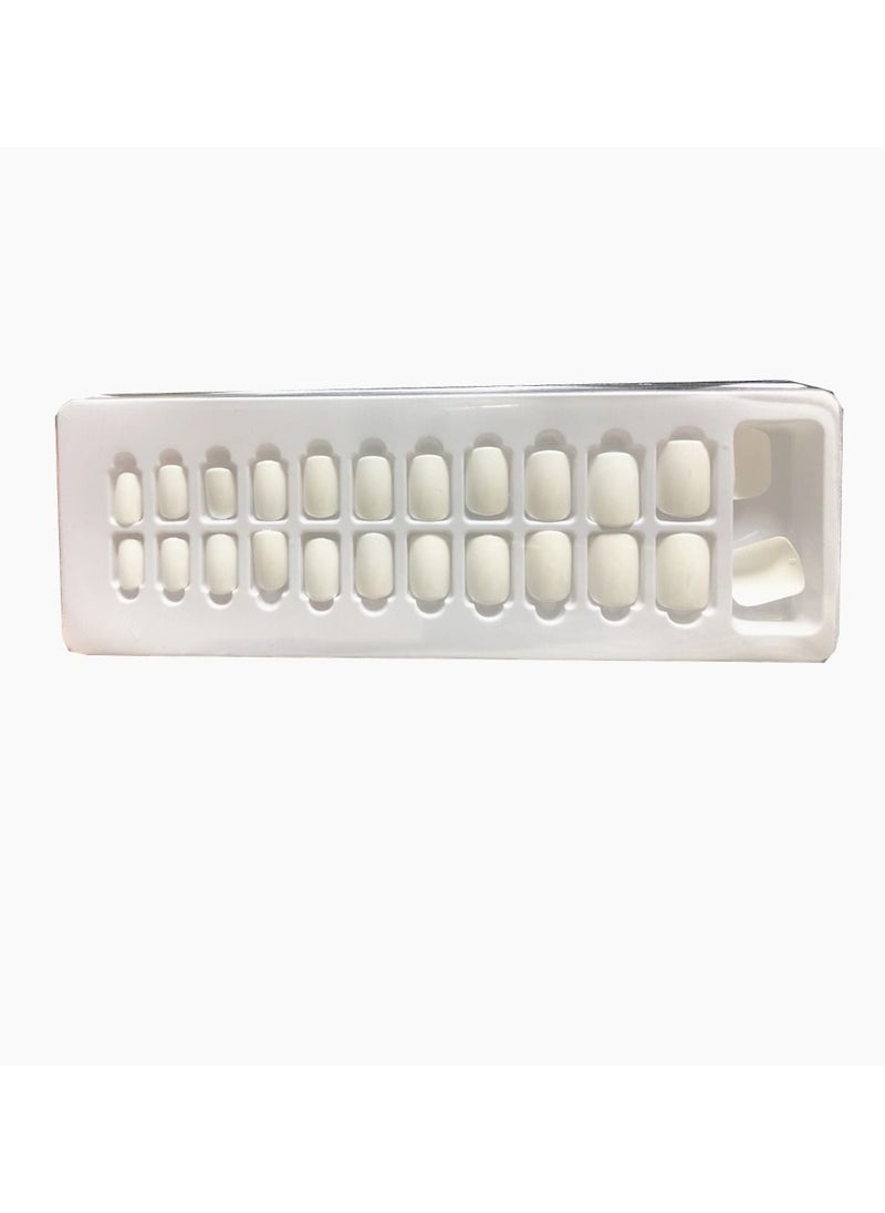 BLOOMING TIME 20-Piece Full Cover Press On Fake Nail Tips White  - Image 2