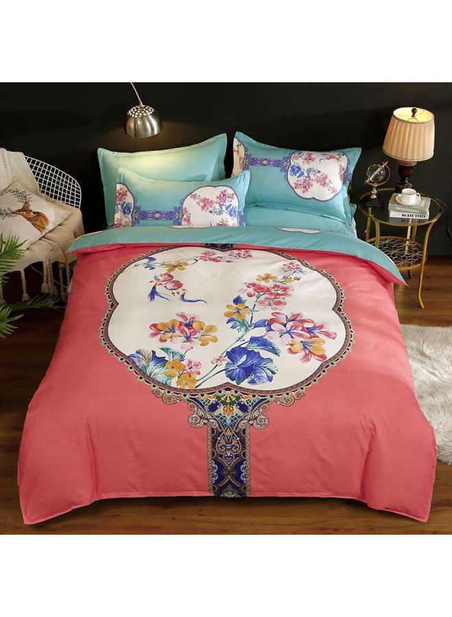 Thickened Large Edition Flower Sanding Skin-Friendly Non-Cotton Four-Piece Set Single And Double Bed Sheet Quilt Cover Dormitory Three-Piece Set Bed Dream Domain-Color:Tb*028* Trivial Bead Curtain-Specifications:Quilt Cover 1.8*2.2+sheets+pillowcases*2 - Image 1