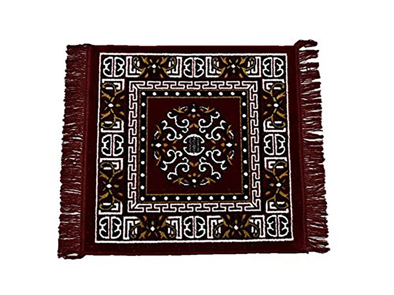 Homitecture Polyester Fabric Multipurpose Pooja Mat (Maroon Red, Standard) - Image 2
