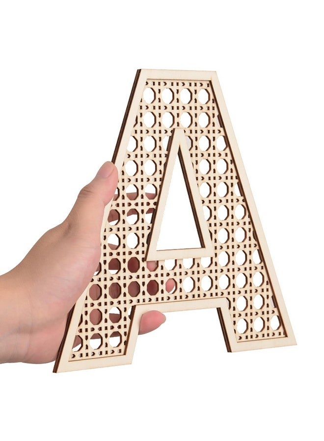 She Love Wooden Rattan Letters 8 inch Wood Letters C for Wall Decor Crafts Boho Nursery Decor for Baby Shower Wedding Bedroom Name Signs Large Rustic Letter Home Decoration - Image 3