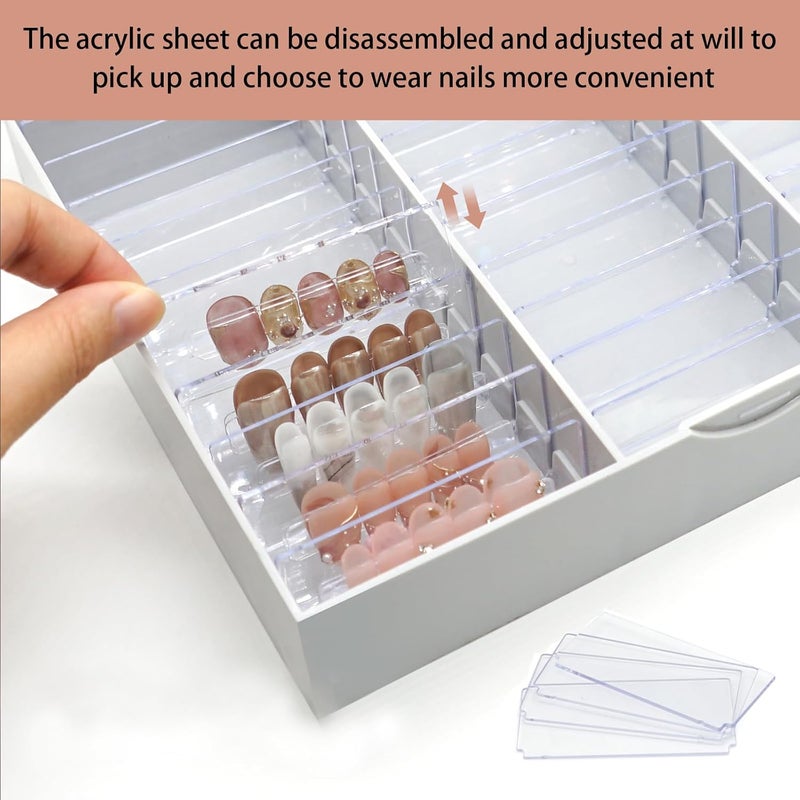 Portable Acrylic Case for and Dirt Maintain the Suitable for Salons and Personal Use Exhibition Container for Nail Products - Image 5