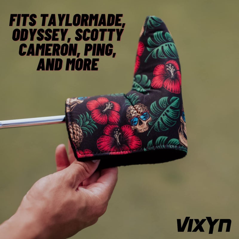 VIXYN Blade Putter Cover - Premium Golf Putter Headcovers - Magnetic Fleeced Lined Head Covers (Pineapple Skull) - Image 2