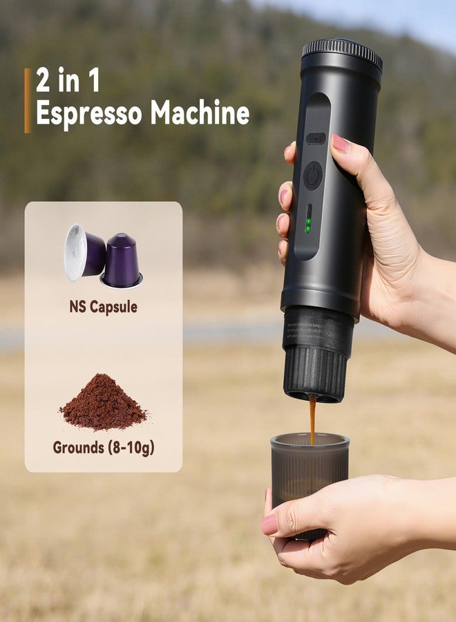 DIVINOCAFFÉ Portable Espresso Maker, Electric Coffee Machine with Self Heating for Travel & Camping, 20 Bar Espresso Machine for NS Capsule & Coffee Powder, Compact Size Ideal for RV, Hiking, Office, Car, Black - Image 2